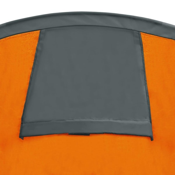 vidaXL Tält för 4 personer grå och orange grå