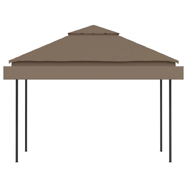 vidaXL Paviljong med förlängda tak 3x3x2,75 m taupe 180 g/m² Taupe