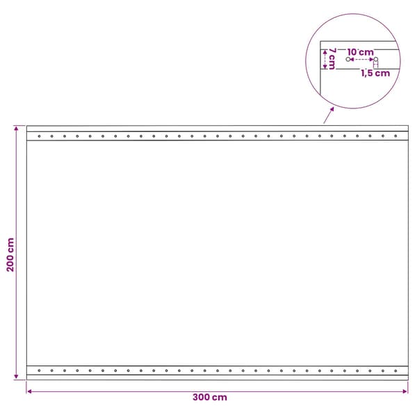 vidaXL Leno presenning 260 g/m² 2x3 m vit Vit