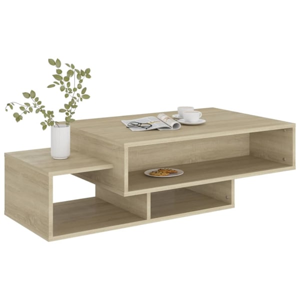 vidaXL Soffbord sonoma-ek 105x55x32 cm konstruerat trä Brun