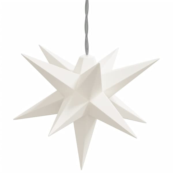 vidaXL Stjärna 10 LEDs vit 10 cm White