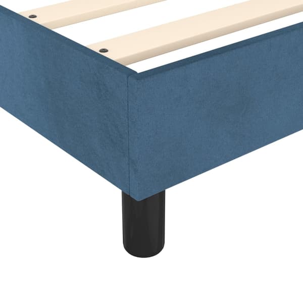 vidaXL Ramsäng med madrass mörkblå 180x200 cm sammet Blå