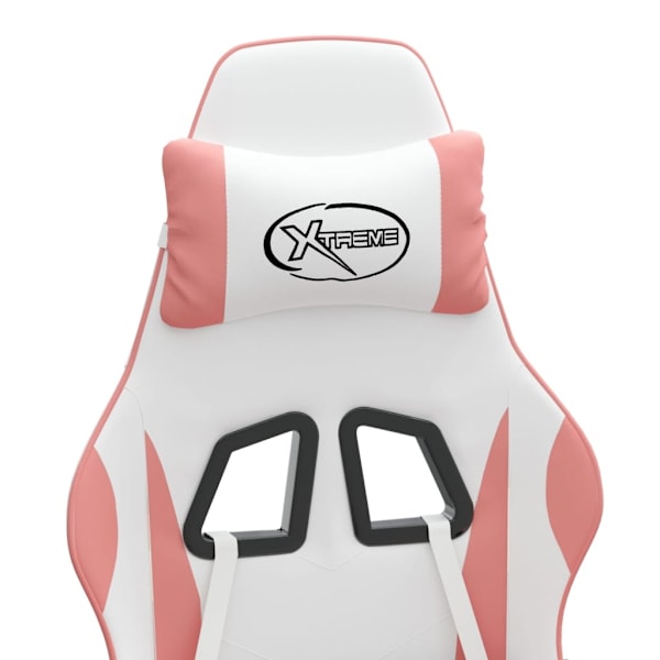 vidaXL Gamingstol vit och rosa konstläder Rosa