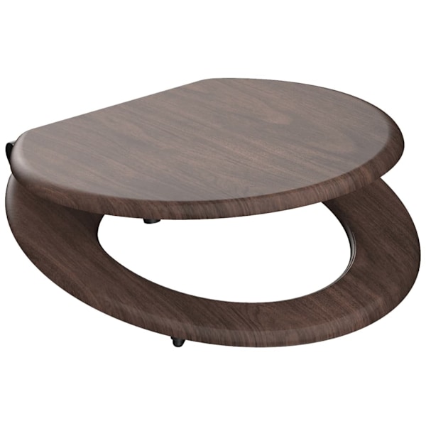 SCHÜTTE Toalettsits med mjuk stängning DARK WOOD MDF Brun