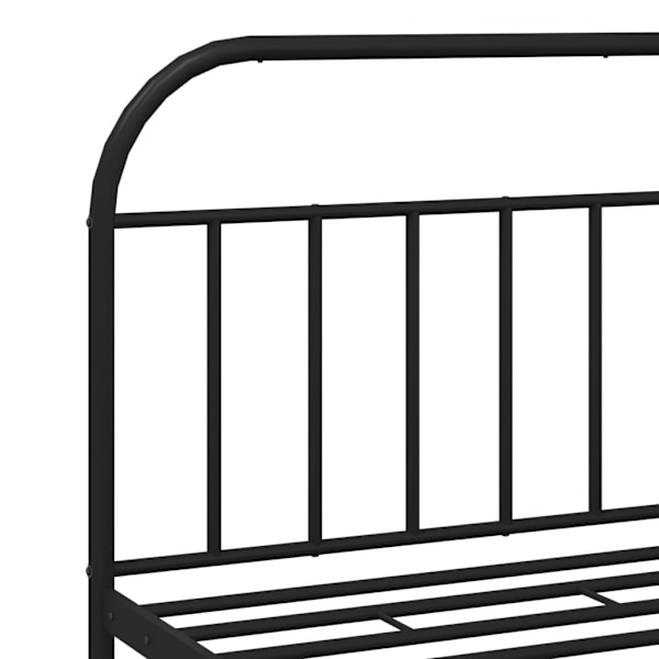 vidaXL Sängram utan madrass med fotgavel metall svart 180x200 cm Svart