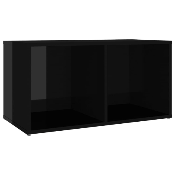 vidaXL TV-bänk svart högglans 72x35x36,5 cm konstruerat trä Svart