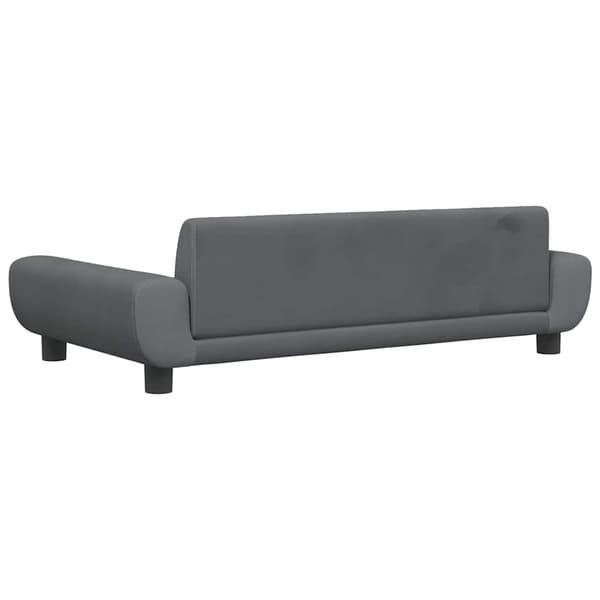 vidaXL Hundbädd mörkgrå 100x54x33 cm sammet Grå