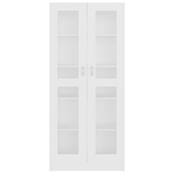 vidaXL Vitrinskåp vit 82,5x30,5x185,5 cm konstruerat trä Vit