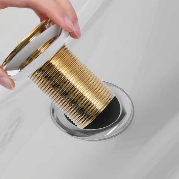 vidaXL Pop-up bottenventil utan överflödesfunktion guld 6,4x6,4x9,1 cm Guld