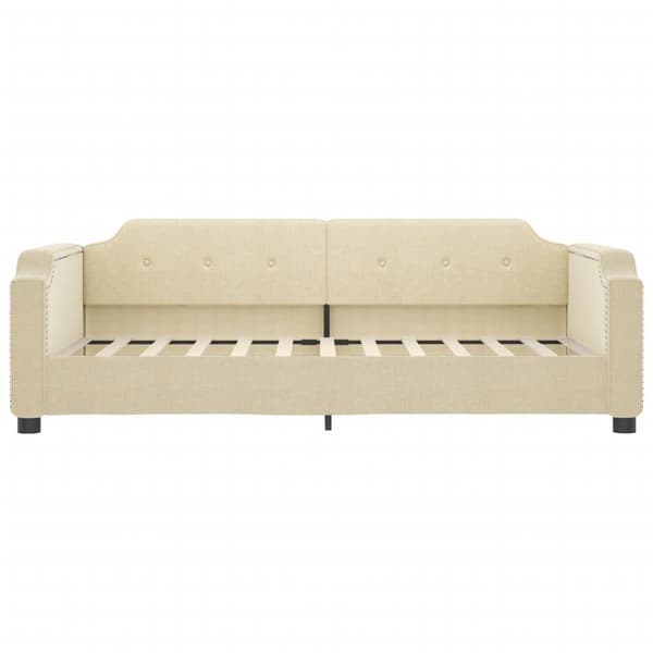 vidaXL Dagbädd gräddvit 100x200 cm tyg Kräm