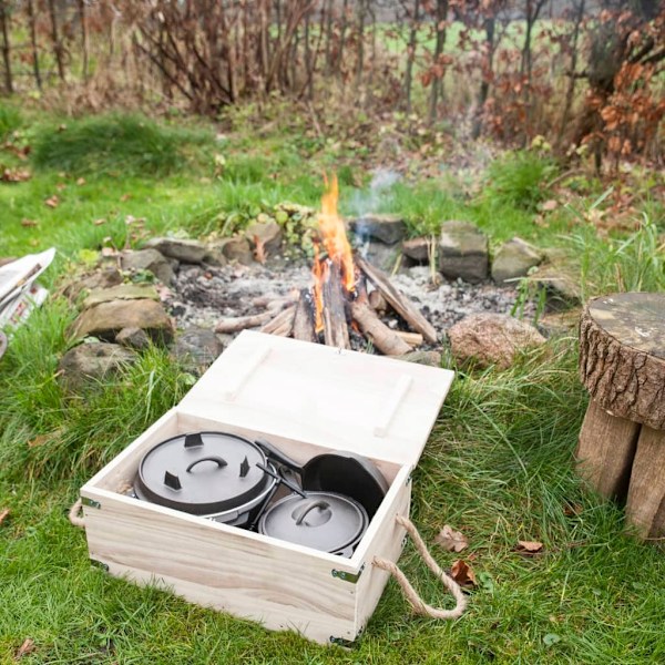 Esschert Design Matlagningsset Campfire sju delar svart FF240 Svart