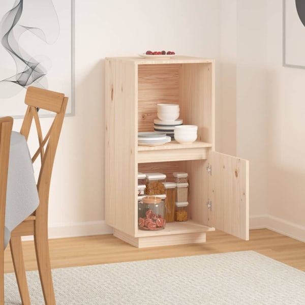 vidaXL Skänk 38x35x80 cm massiv furu Brun