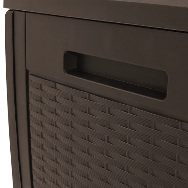 vidaXL Dynbox brun 119x48x60 cm polypropen Brun