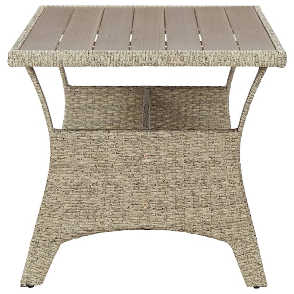 vidaXL Trädgårdsbord grå 120x70x66 cm konstrotting grå