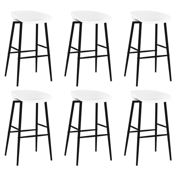 vidaXL Bargrupp 7 delar vit Vit