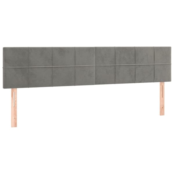 vidaXL sängram med madrass ljusgrå 120x190 cm sammet Grå