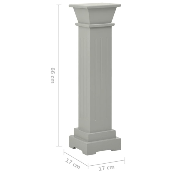 vidaXL Klassisk blompelare grå 17x17x66 cm MDF grå