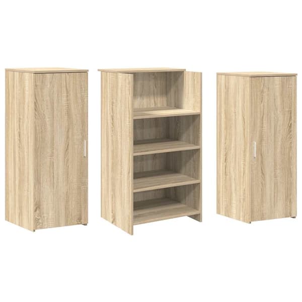 vidaXL Receptionsdisk sonoma-ek 135x50x103,5 cm konstruerat trä Brun