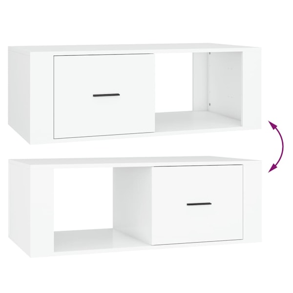 vidaXL Soffbord vit 100x50,5x35 cm konstruerat trä Vit