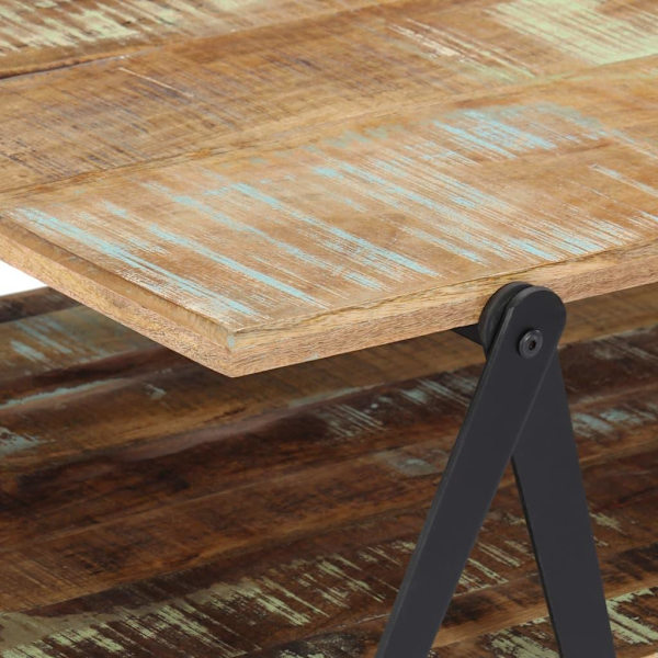 vidaXL Soffbord 115x60x40 cm massivt återvunnet trä multifärg