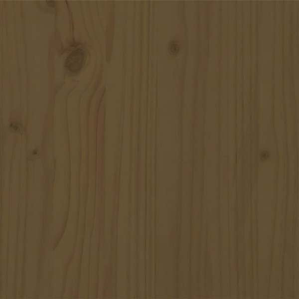 vidaXL Sängram honungsbrun massivt trä 140x190 cm Brun