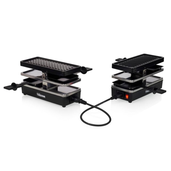 Tristar Raclettegrill med 2 pannor RA-2741 400 W 23,8x10,4 cm sv Svart