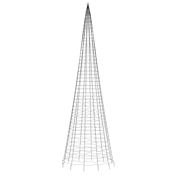 vidaXL LED julgran på flaggstång 1534 LEDs blå 500 cm Blå