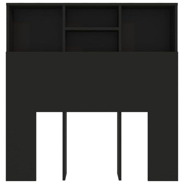 vidaXL Sänggavel med förvaring svart 100x19x103,5 cm Svart