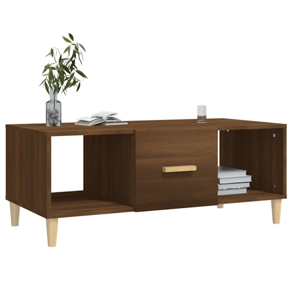 vidaXL Soffbord brun ek 102x50x40 cm konstruerat trä Brun