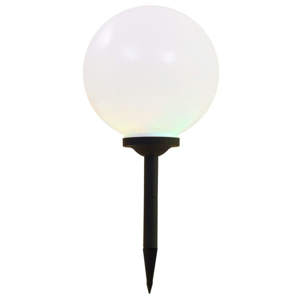 vidaXL Solcellslampor med LED 4 st sfäriska 30 cm RGB Vit
