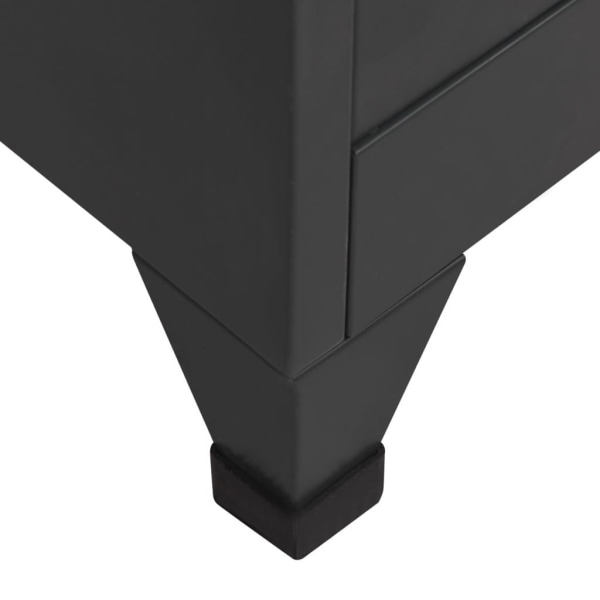 vidaXL Förvaringsskåp antracit 38x40x180 cm stål Antracit