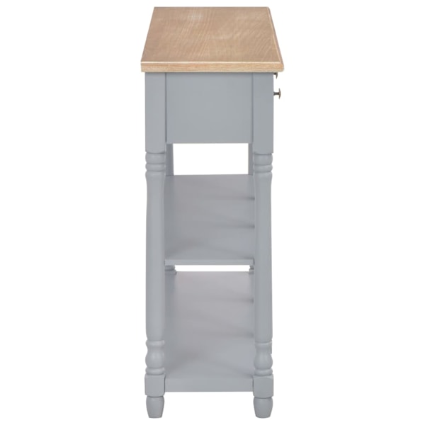 vidaXL Konsolbord grå 120x30x76 cm MDF grå