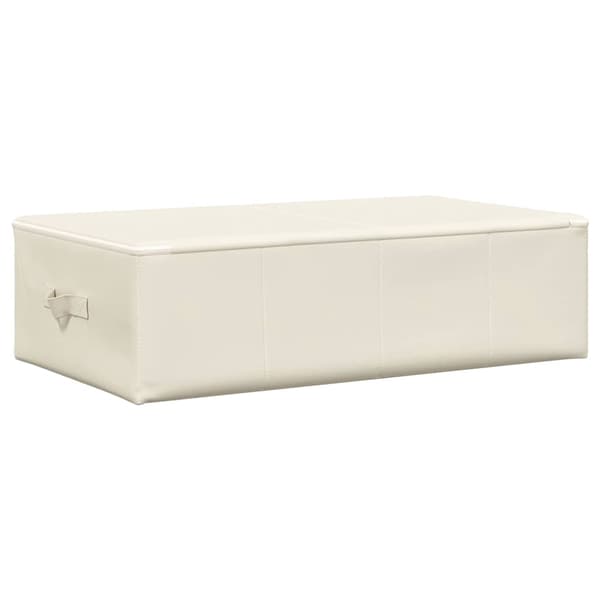 vidaXL Förvaringslåda tyg 70x40x18 cm gräddvit Creme