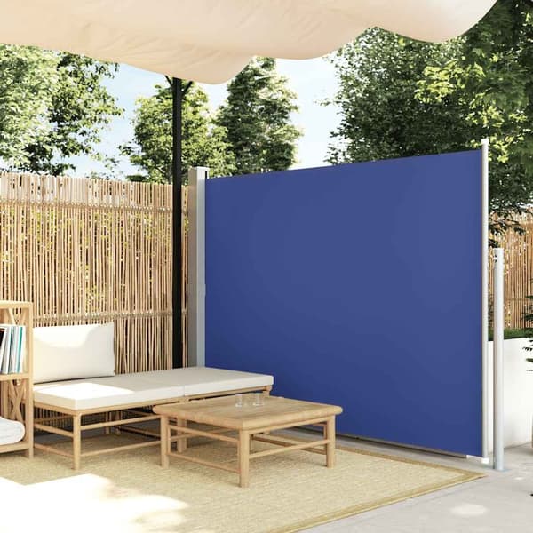 vidaXL Infällbar sidomarkis 160 x 500 cm blå Blå