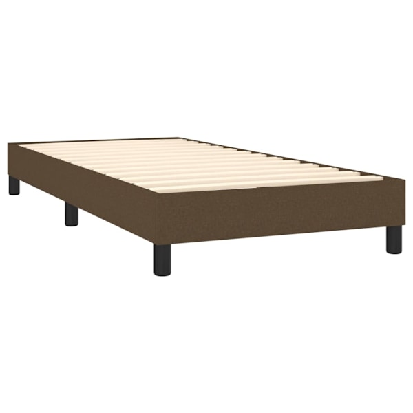 vidaXL Sängram utan madrass mörkbrun 90x190 cm tyg Brun
