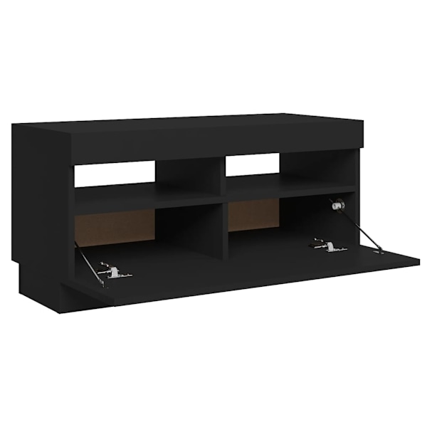 vidaXL TV-bänk med LED-belysning svart 80x35x40 cm Svart