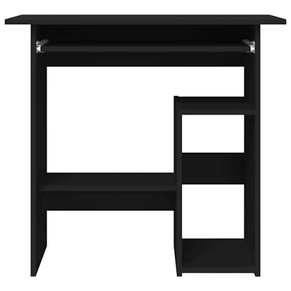 vidaXL Skrivbord svart 80x45x74 cm konstruerat trä Svart