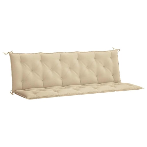 vidaXL Bänkdyna för trädgården beige 180x(50+50)x7 cm oxfordtyg Beige