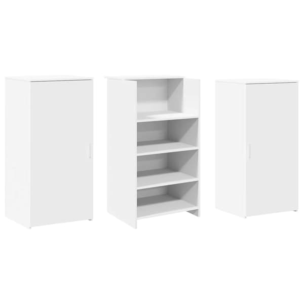 vidaXL Receptionsdisk vit 155x50x103,5 cm konstruerat trä Vit