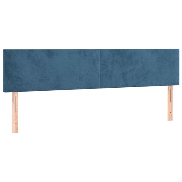 vidaXL Ramsäng med madrass mörkblå 180x200 cm sammet Blå