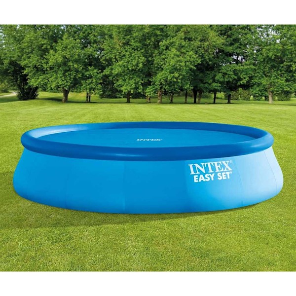 INTEX Poolöverdrag solenergi blå 470 cm polyeten Blå