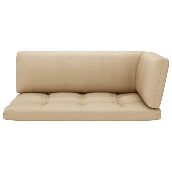 vidaXL Pallsoffa 2-sits med dynor vit impregnerad furu Vit