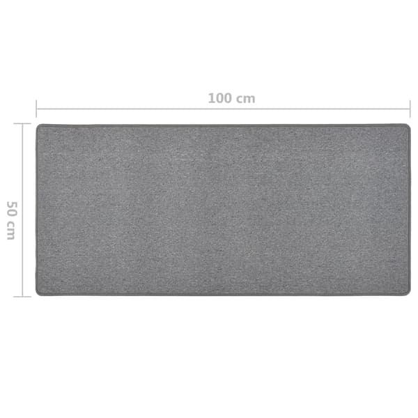 vidaXL Gångmatta mörkgrå 50x100 cm grå