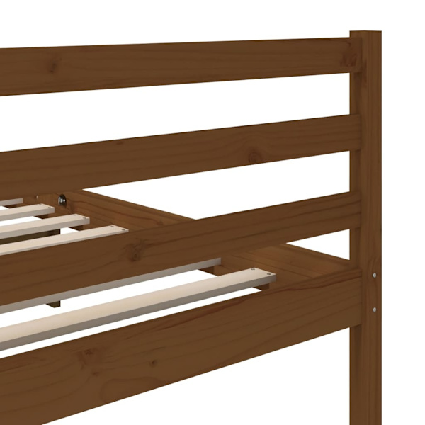 vidaXL Sängram honungsbrun massiv furu 200x200 cm Brun