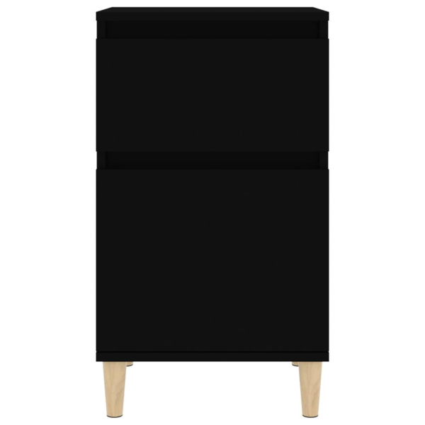 vidaXL Sängbord 2 st svart 40x35x70 cm Svart