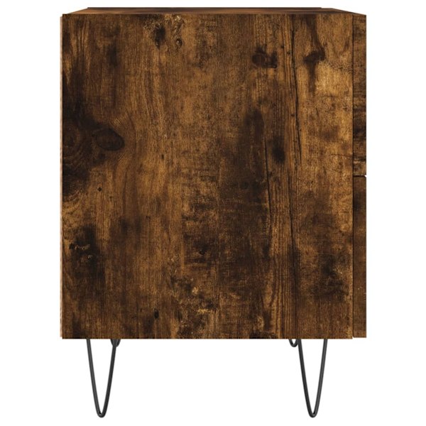 vidaXL Sängbord 2 st rökfärgad ek 40x35x47,5 cm konstruerat trä Brun