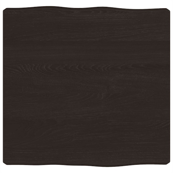 vidaXL Bordsskiva mörkbrun 40x40x(2-6) cm massivt trä levande kant Brun