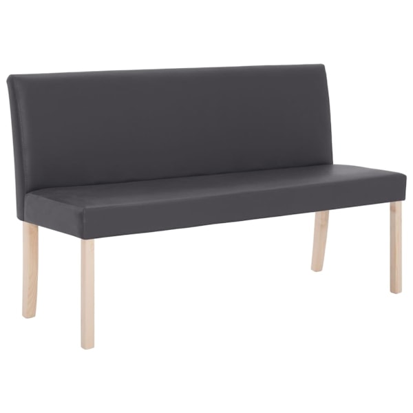 vidaXL Bänk 139,5 cm konstläder grå grå