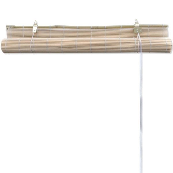 vidaXL Rullgardin naturlig bambu 2 st 120x160 cm Beige
