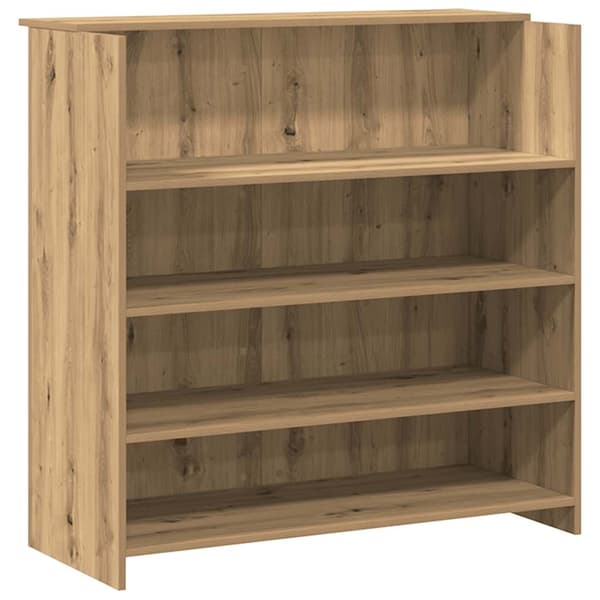vidaXL Receptionsdisk artisan ek 200x50x103,5 cm konstruerat trä Brun
